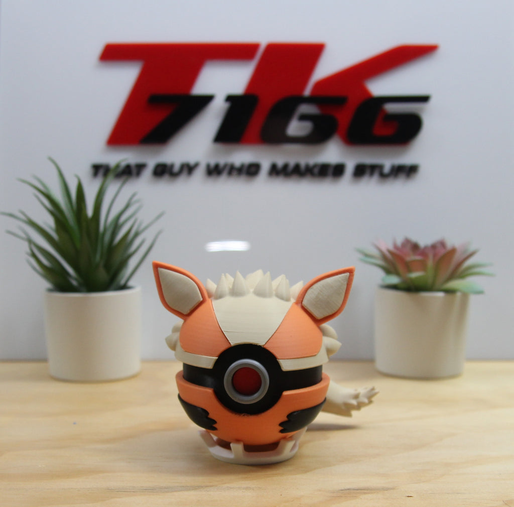 Arcanine Pokeball - 3d Printed